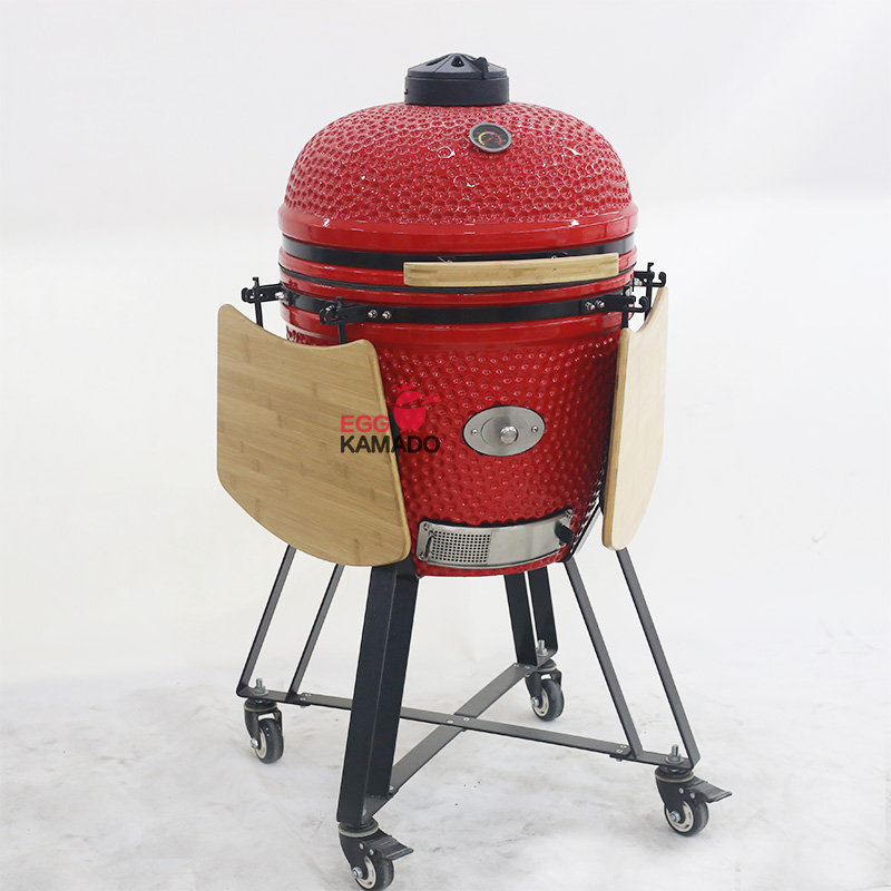 EGGKAMADO Ceramic Kamado BBQ Grill Chip Feeder